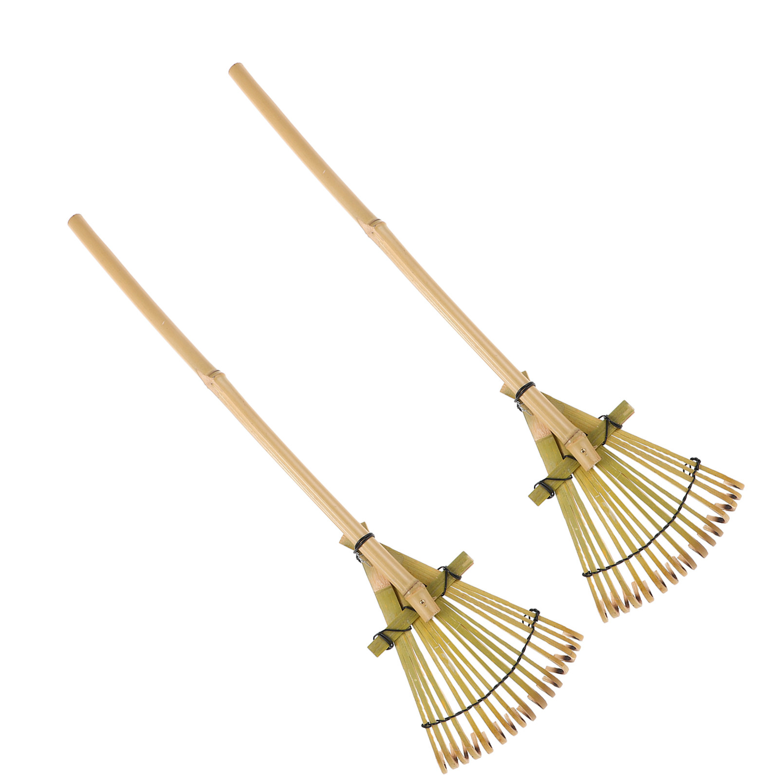 Gardening Hand Tools Japanese - 2本セット、19.6インチの竹製手動レーキ。砂の選別、地面の整地、庭の手入れ、砂場での作業、盆栽用として使える日本の庭園用具。