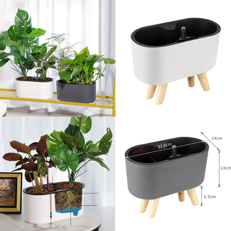 Automatic Plant Waterer - インジケーター付き屋内植物,木の脚,花,容器,滑り止め,通気性,自動入浴