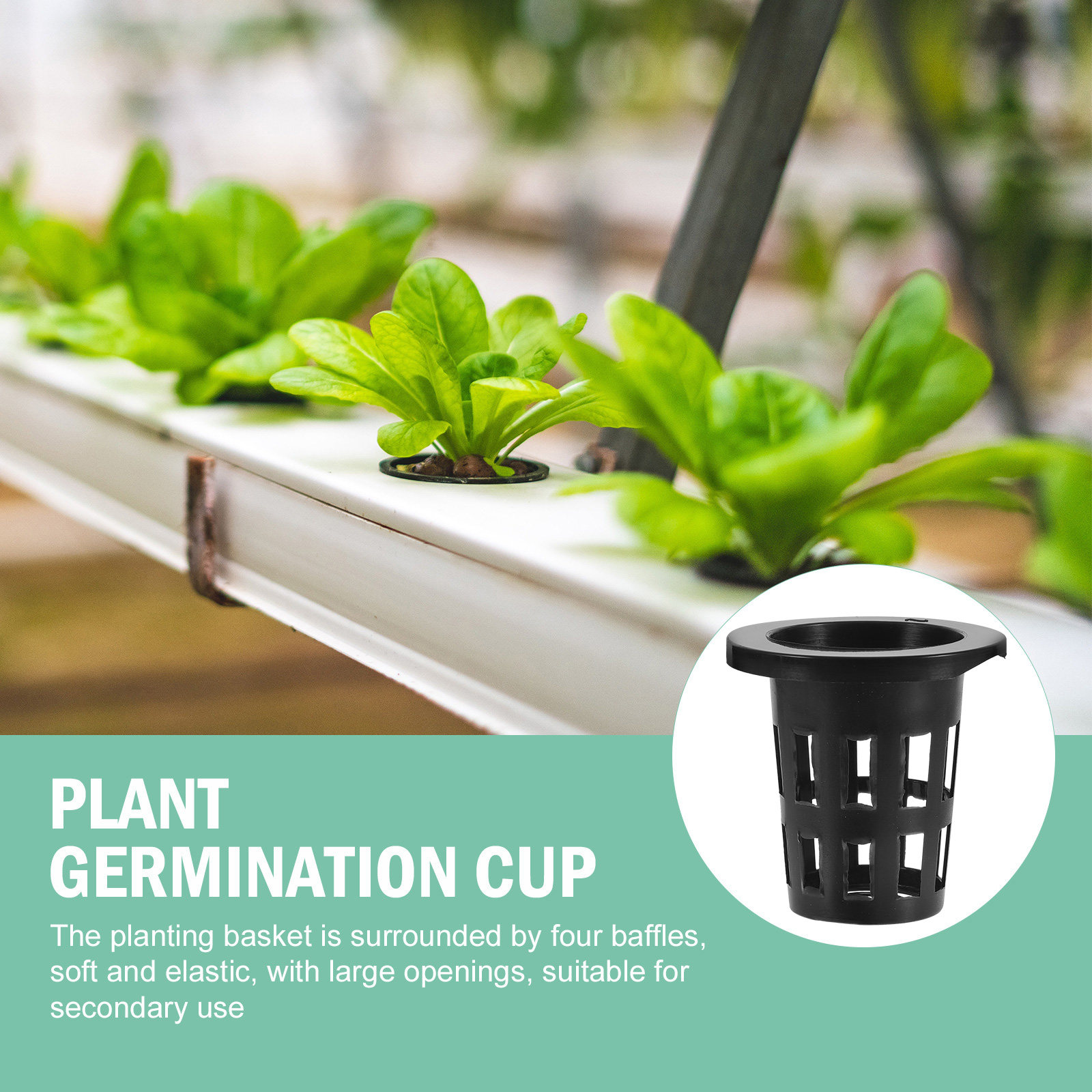 50個入り プラスチック製 植え込み用バスケット、水耕栽培用 - Gardening Tools Vegetables のレビューと価格