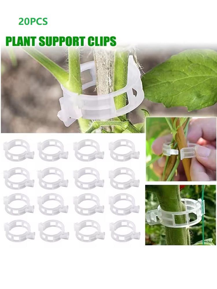 20個入り植物サポートクリップ、スナップオン式再利用可能なガ - Gardening Tools Vegetables のレビューと価格