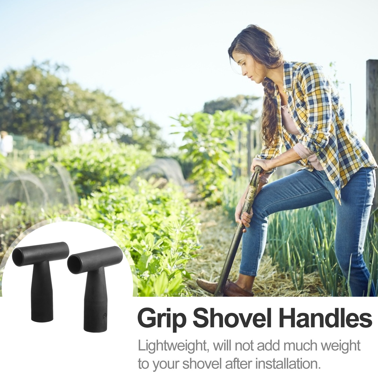 2個入り T型デザインのシャベルハンドル交換用パーツ。高品質 - Spade Digging Fork のレビューと価格