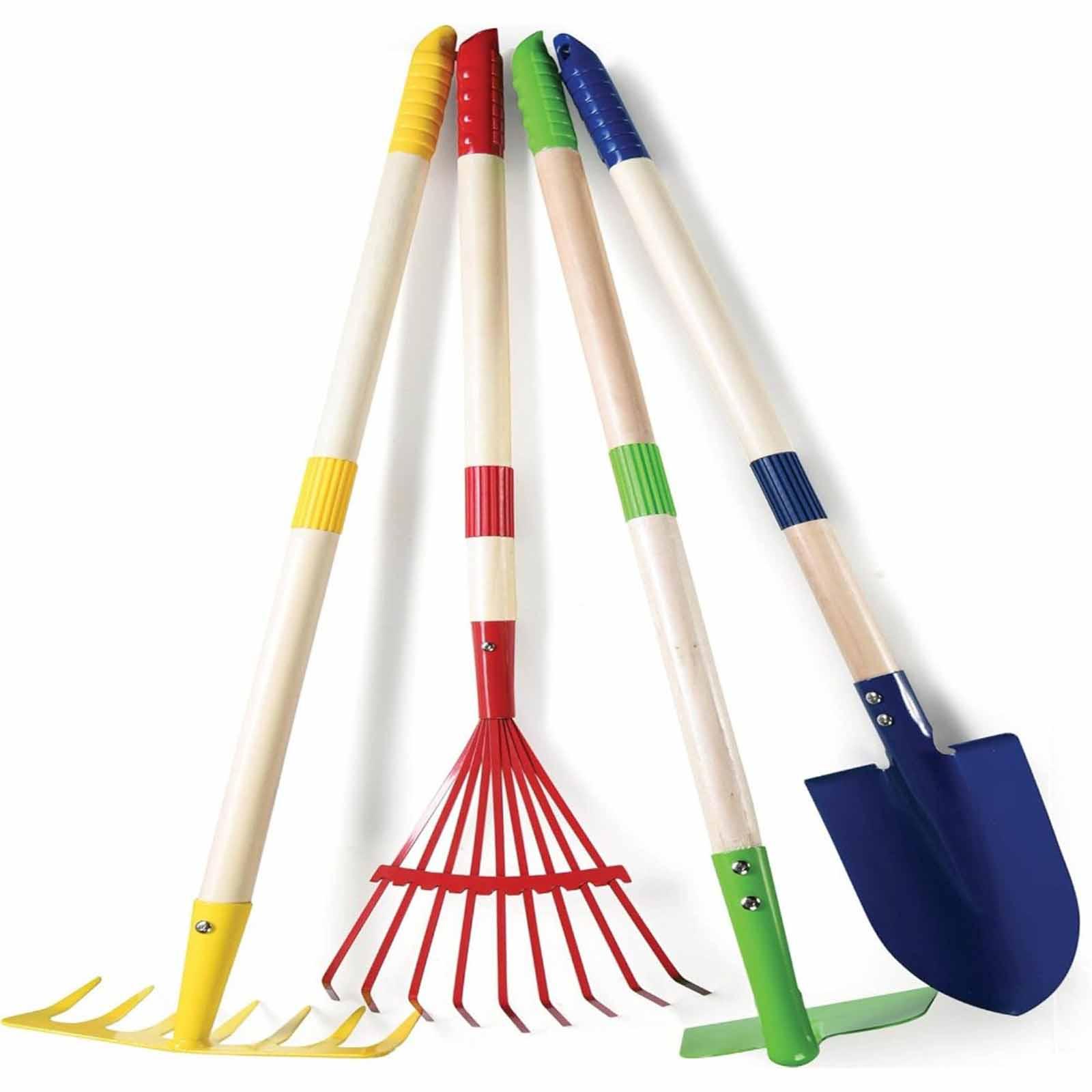 女の子と男の子向けのミニガーデンツールセット。炭素鋼製の熊手 - Gardening Tools Girls のレビューと価格