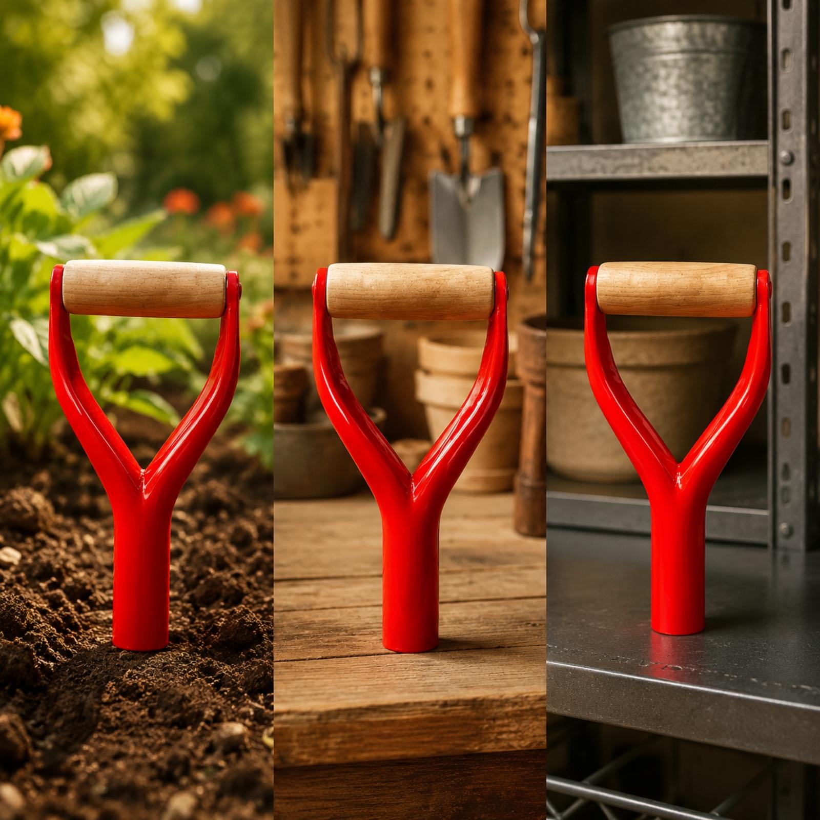 両手で持てるシャベルの柄のグリップ交換用パーツ。Y字型の金属 - Spade Digging Fork のレビューと価格