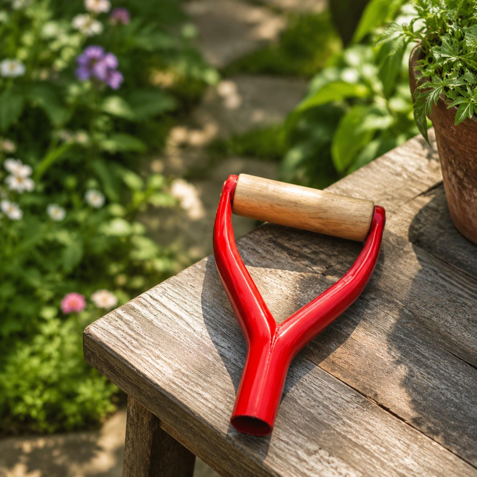 両手で持てるシャベルの柄のグリップ交換用パーツ。Y字型の金属 - Spade Digging Fork のレビューと価格